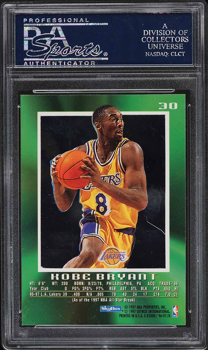 KOBE BRYANT 1996-97 EX RC PSA 8 コービー高騰中！ 1996 Fleer Metal Kobe Bryant Rookie PSA 8 NM Lakers HOF #181 | eBay