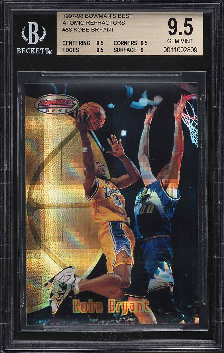 1998 Bowman's Best Atomic Refractor Kobe Bryant AUTO #A1 BGS 9.5
