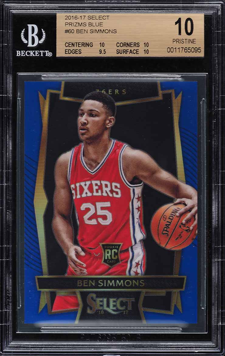 2016 Select Concourse Blue Prizm Ben Simmons ROOKIE /299 #60 BGS