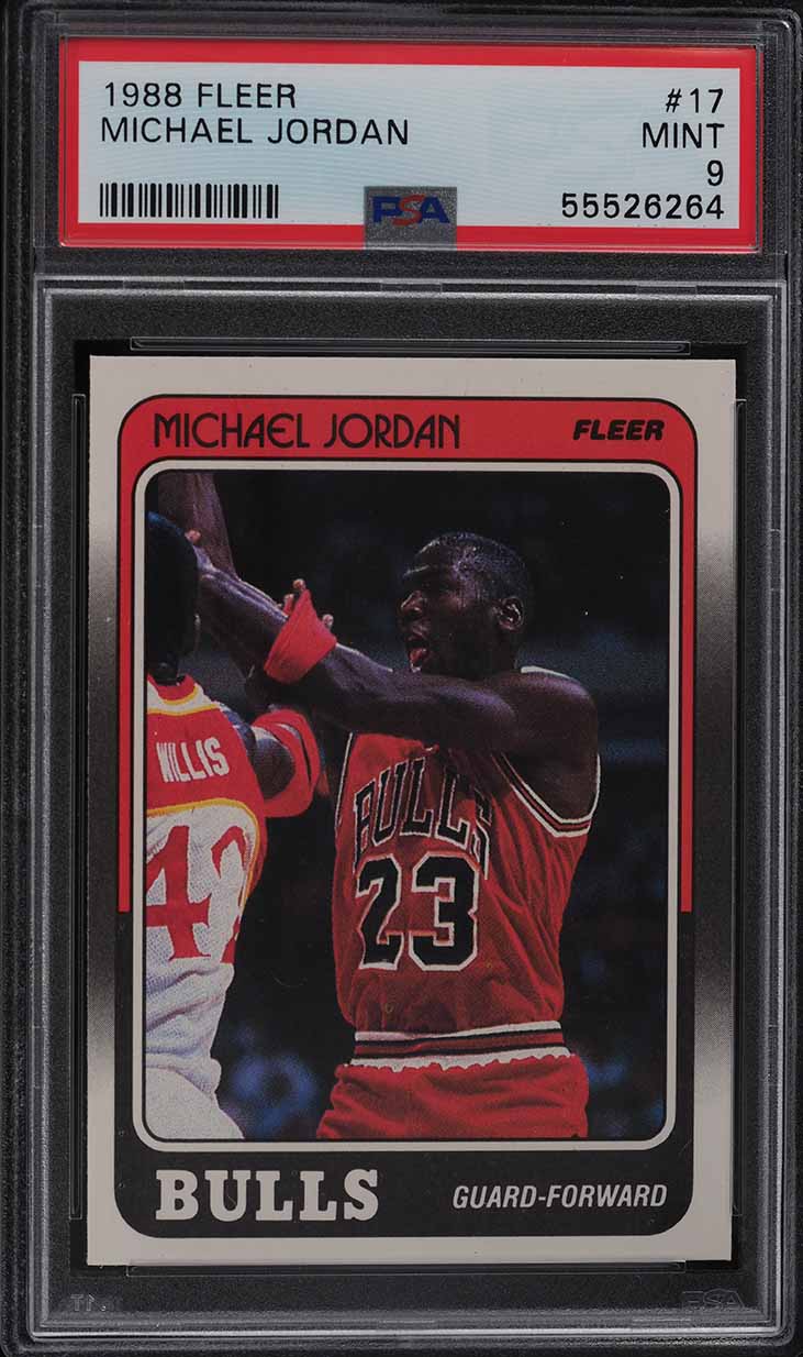 1988 Fleer Basketball Michael Jordan #17 PSA 9 MINT