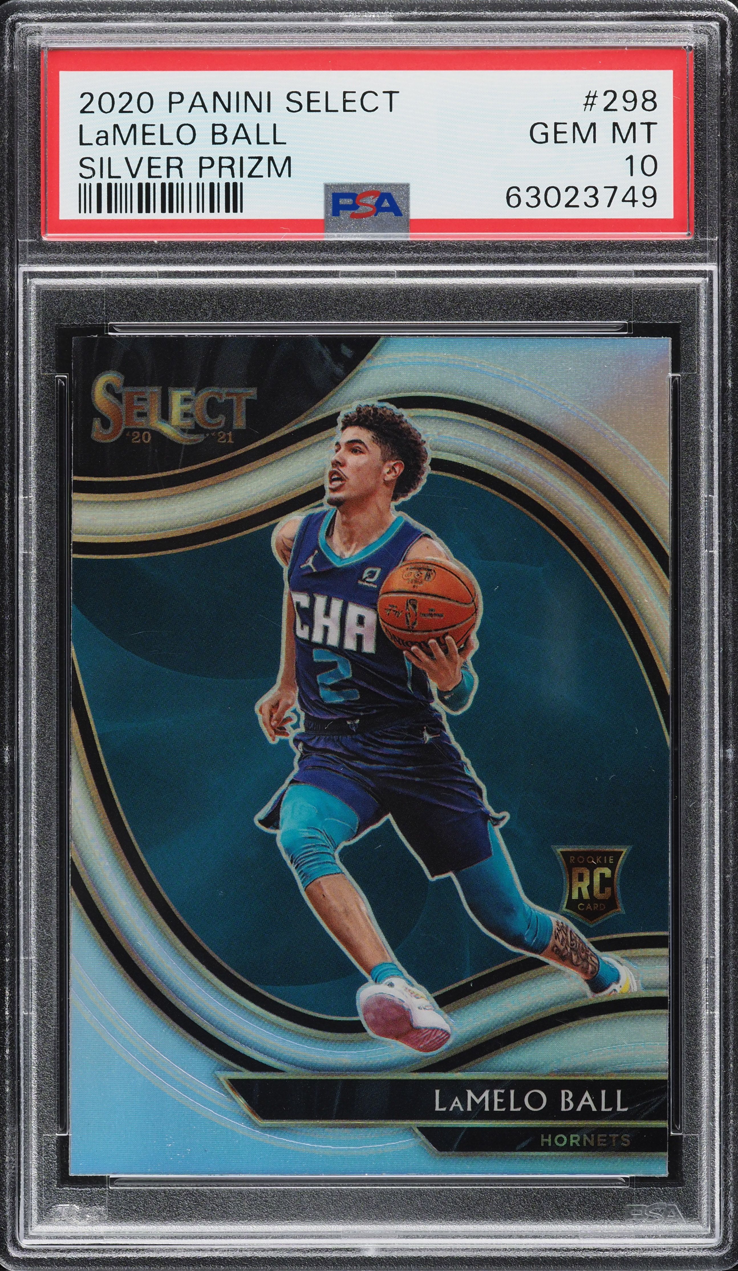 2020 Select Courtside Silver Prizm LaMelo Ball ROOKIE #298 PSA 10