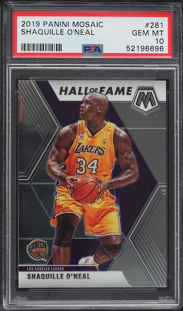 2019 Panini Mosaic Hall Of Fame Shaquille O'Neal #281 PSA 10 GEM MINT