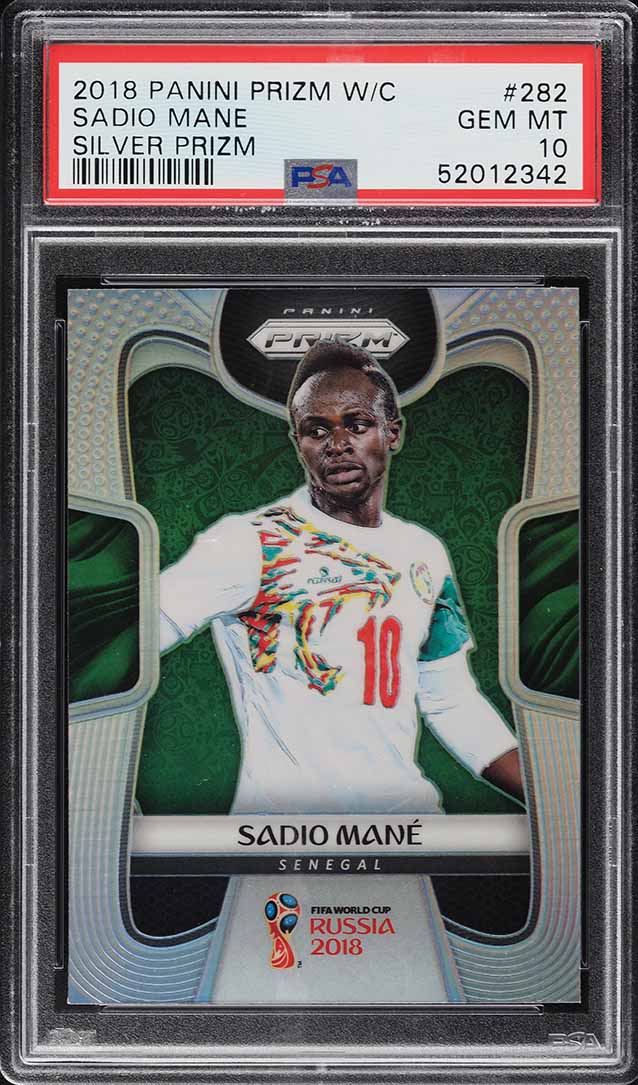 2018 Panini Prizm World Cup Silver Sadio Mane #282 PSA 10 GEM MINT