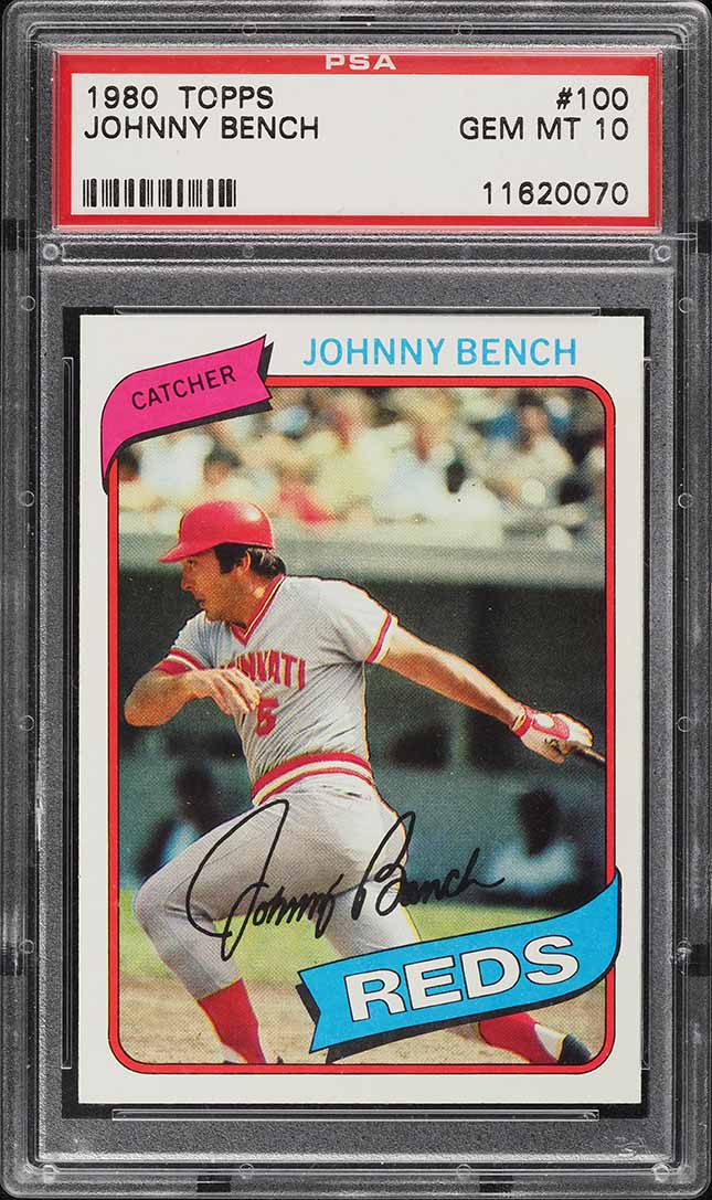 1980 Topps Johnny Bench #100 PSA 10 GEM MINT