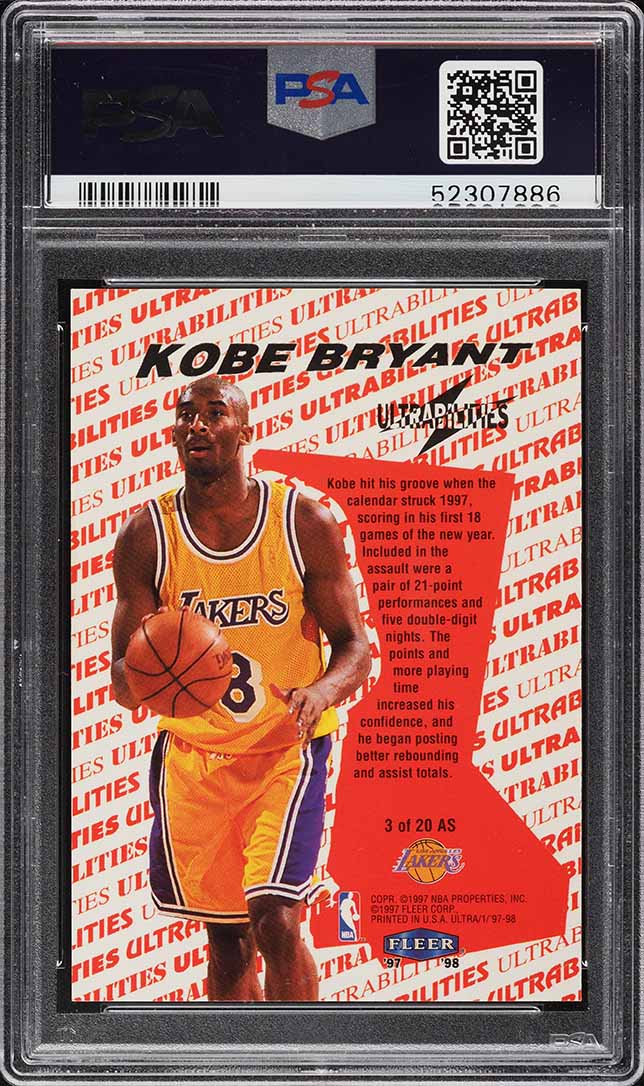 1997 Ultra Ultrabilities All Star Kobe Bryant #3 PSA 10 GEM MINT