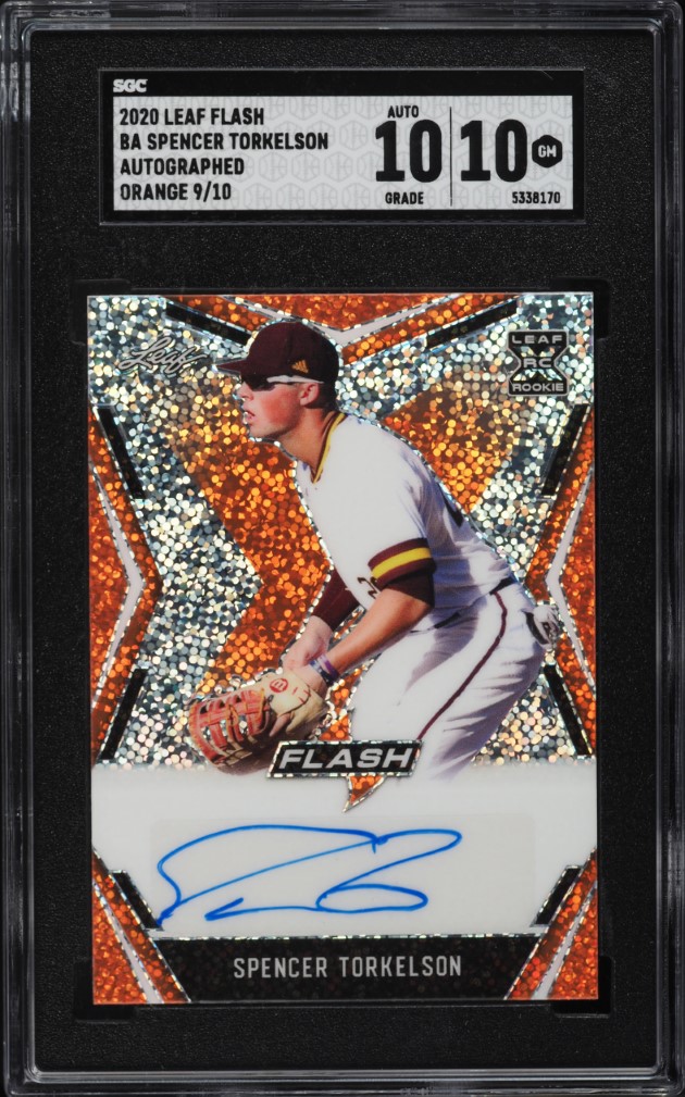 2020 Leaf Flash Orange Spencer Torkelson ROOKIE AUTO /10 #BA-ST1 SGC 10 GEM MINT