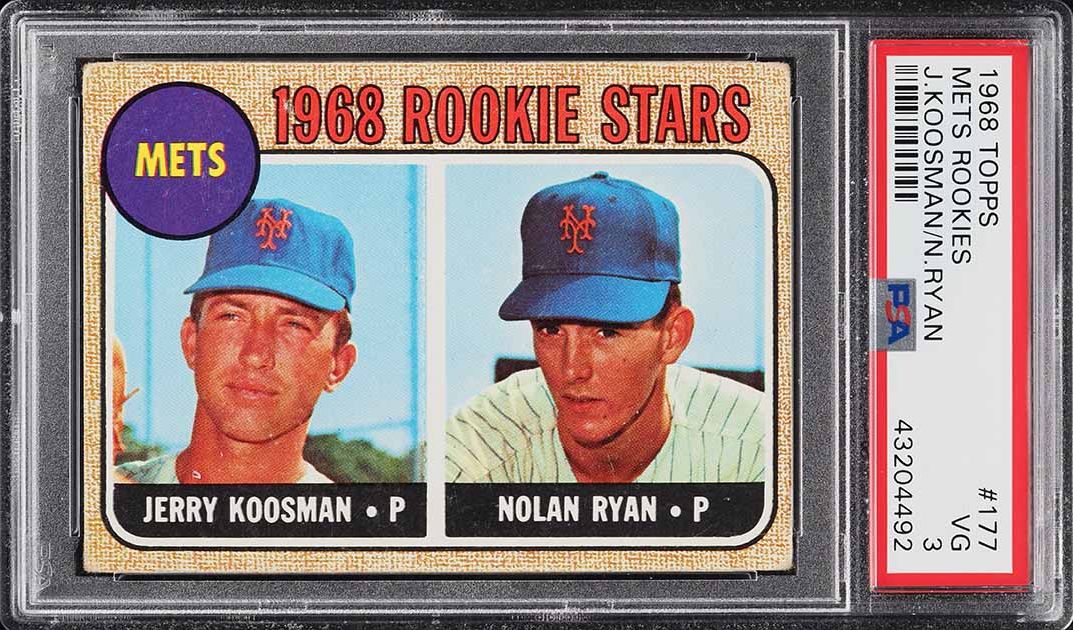 1968 Topps Nolan Ryan ROOKIE #177 PSA 3 VG