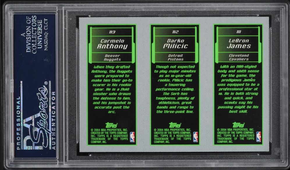 2003 Topps Matrix LeBron James Carmelo Anthony Darko Milicic ROOKIE PSA 9 MINT
