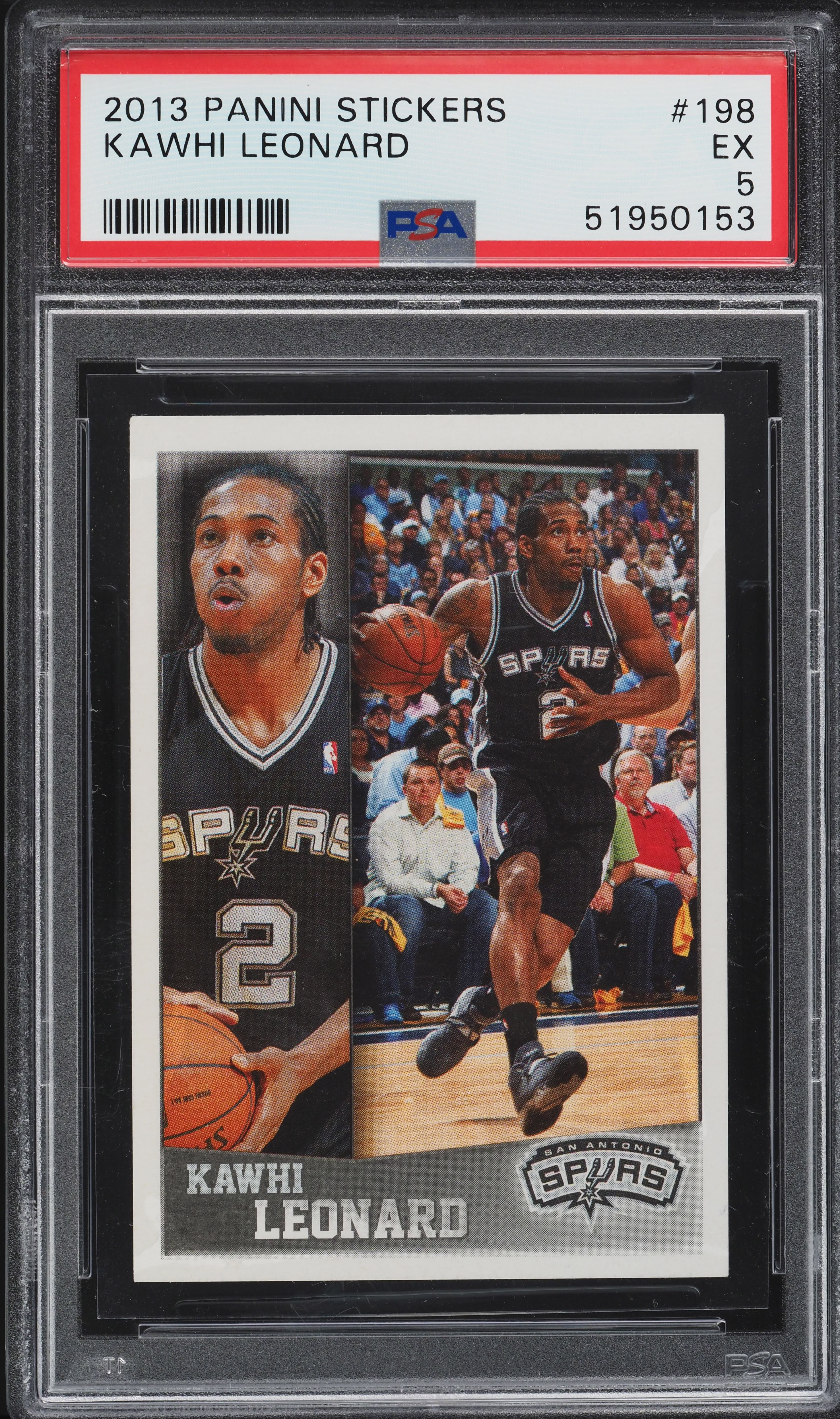 2013 Panini Stickers Kawhi Leonard #198 PSA 5 EX on Fanatics Collect