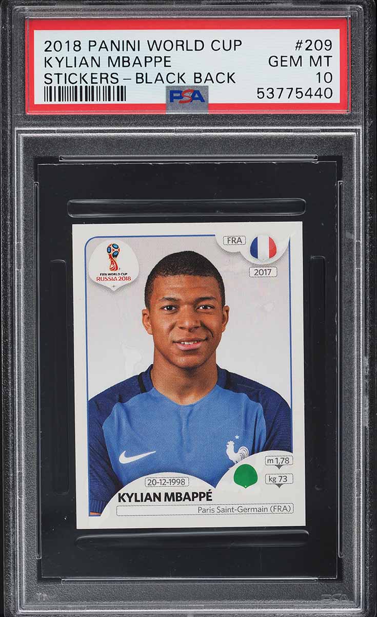 2018 Panini Prizm World Cup Red Blue Wave Prizms Kylian Mbappe