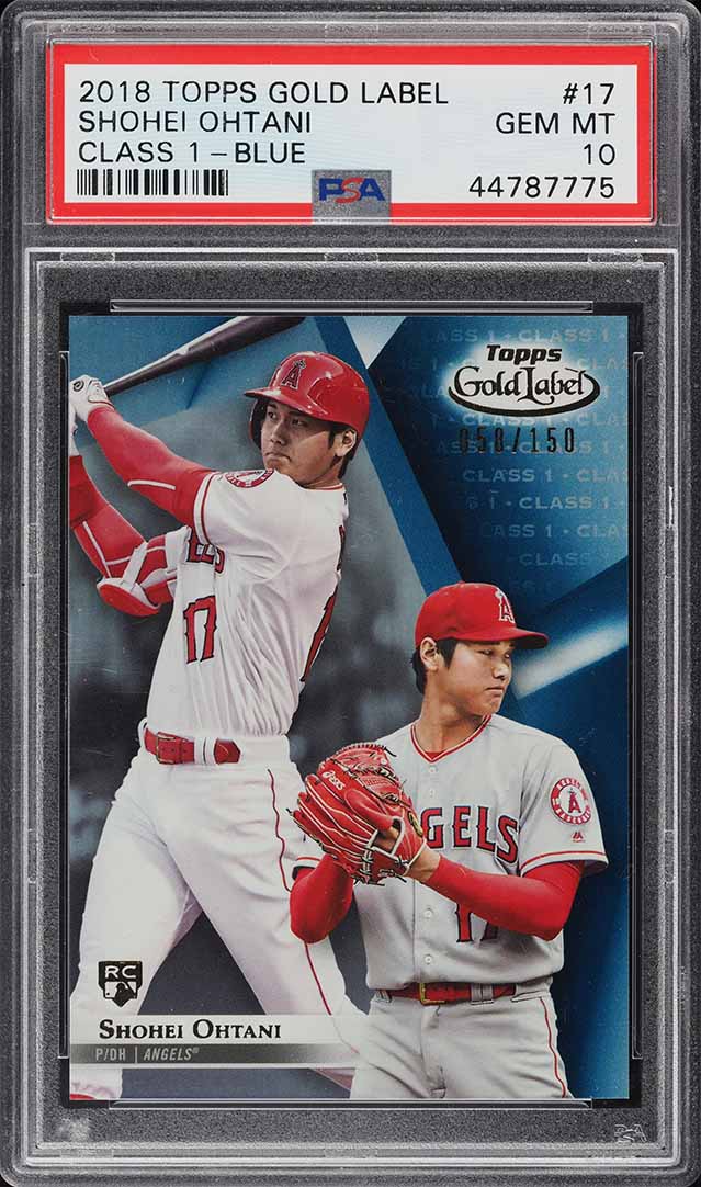 2018 Topps Gold Label Class 1 Blue Shohei Ohtani ROOKIE /150 #17 