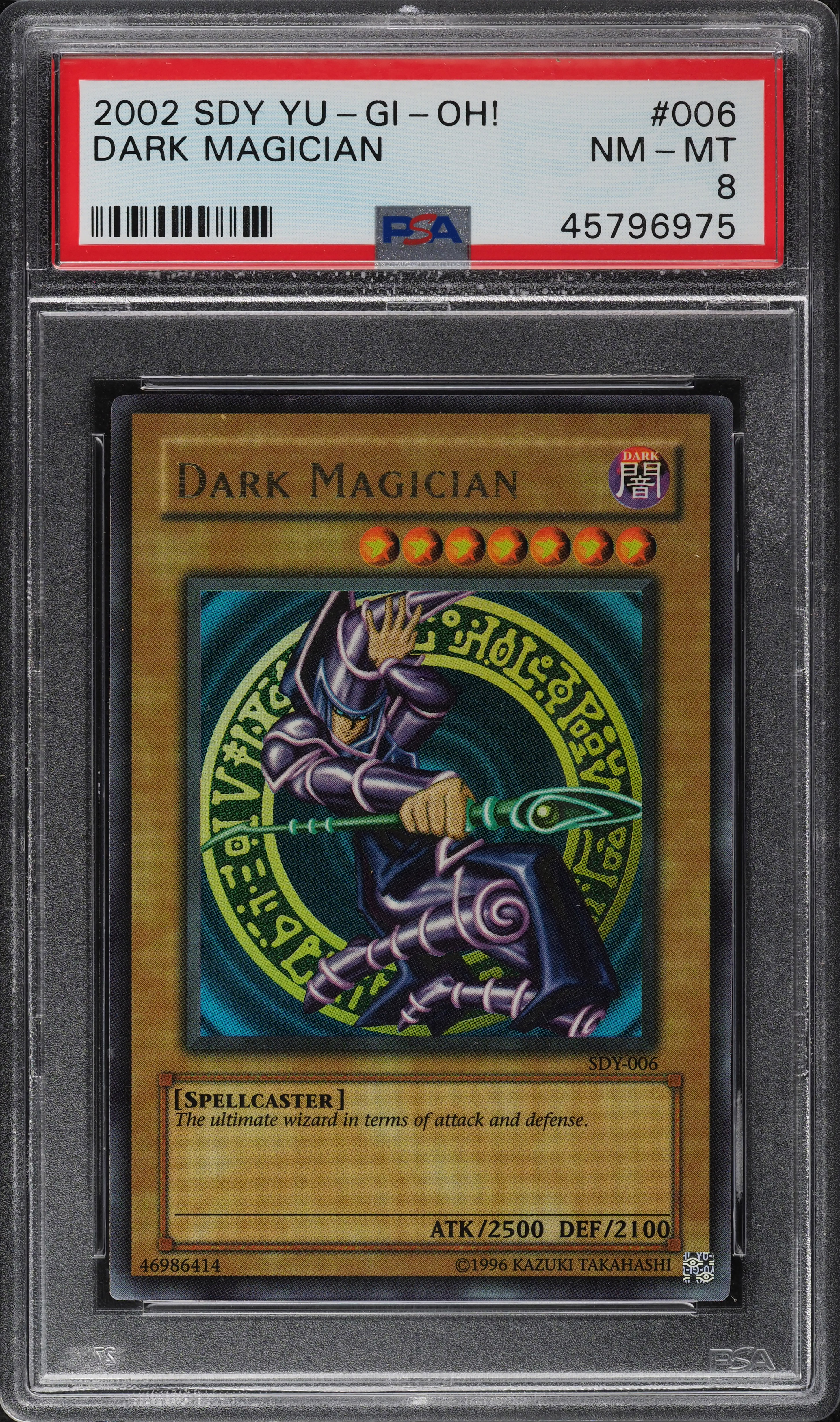 2002 Yu-Gi-Oh! Starter Deck Yugi Dark Magician #SDY-006 PSA 8 NM