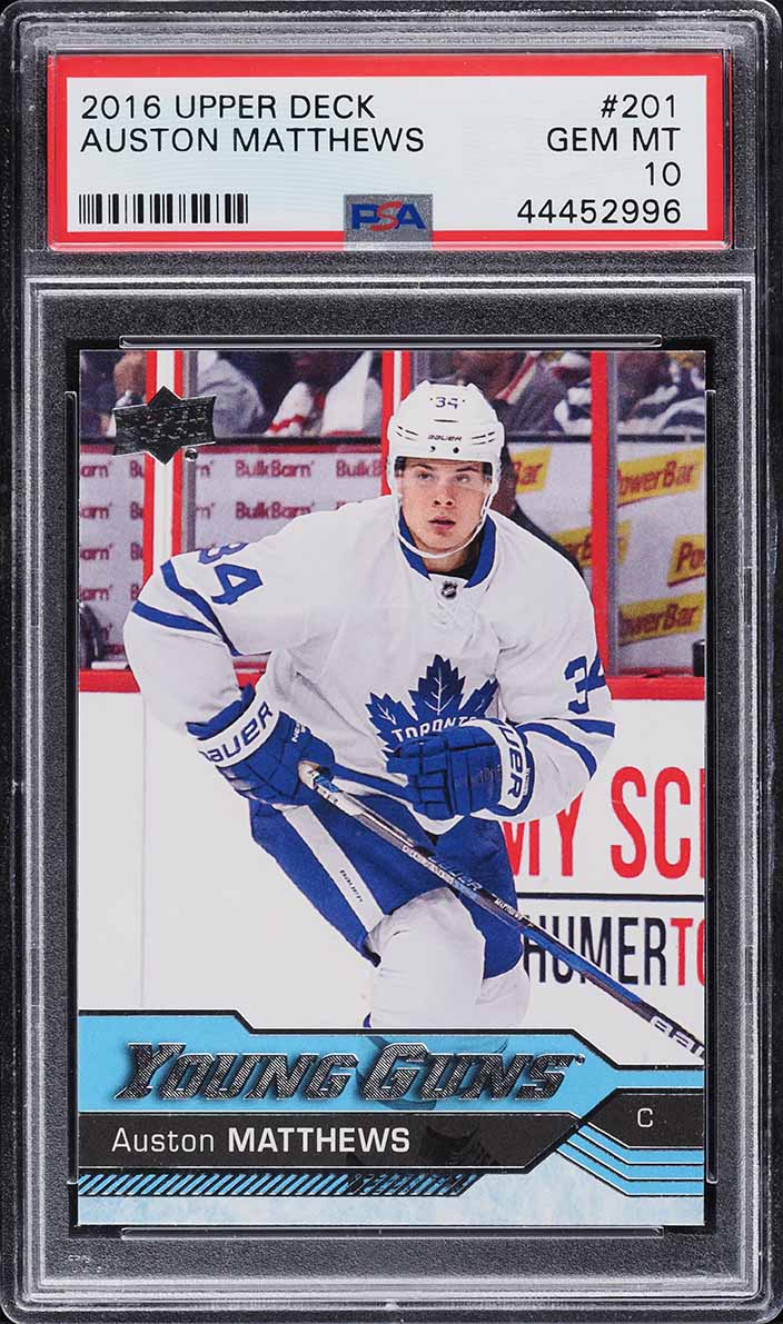 2016 Upper Deck Young Guns Auston Matthews ROOKIE #201 PSA 10 GEM MINT