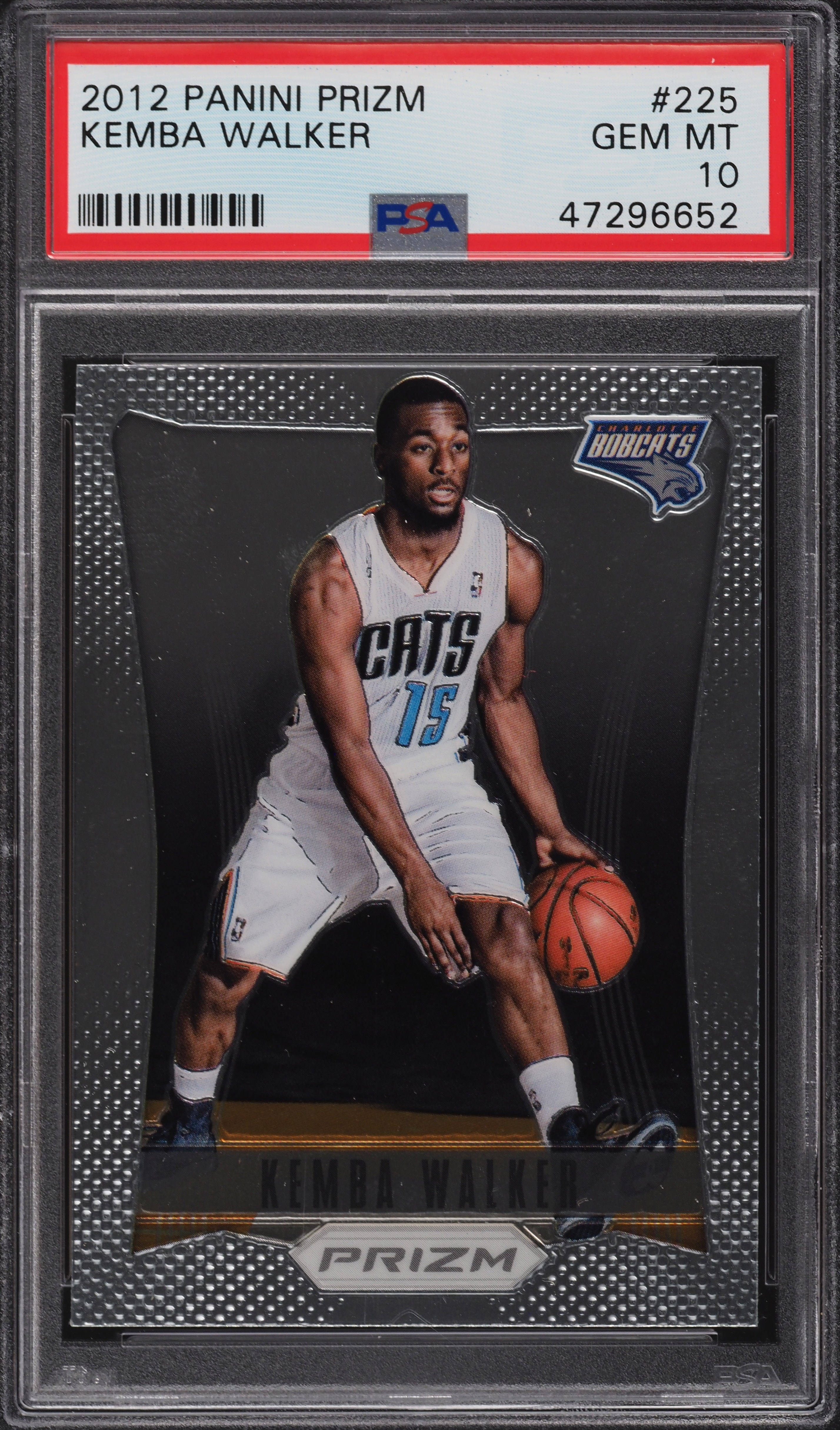 2012 Panini Prizm Kemba Walker ROOKIE RC #225 PSA 10 GEM MINT on