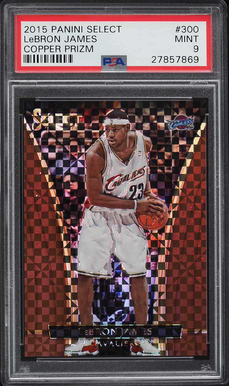 2015 Select Copper Prizm LeBron James /49 #300 PSA 9 MINT