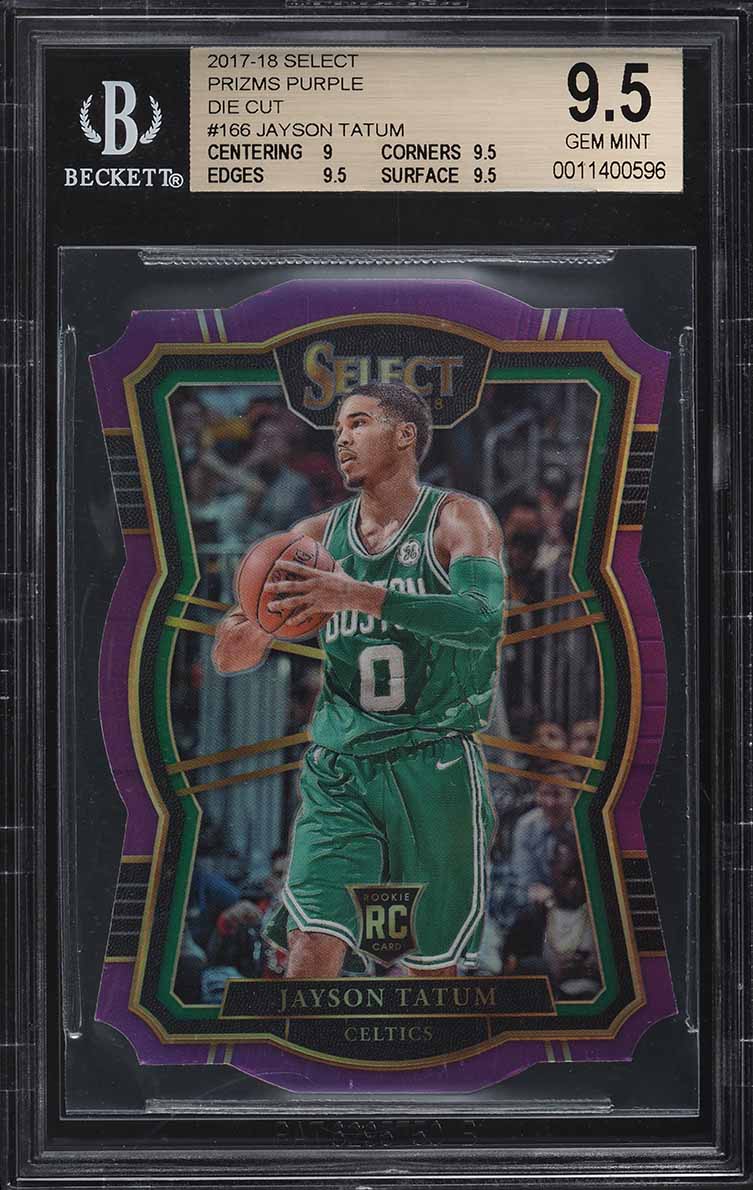 2017 Select Purple Prizm Die-Cut Jayson Tatum ROOKIE /99 #166 BGS 9.5 GEM MINT