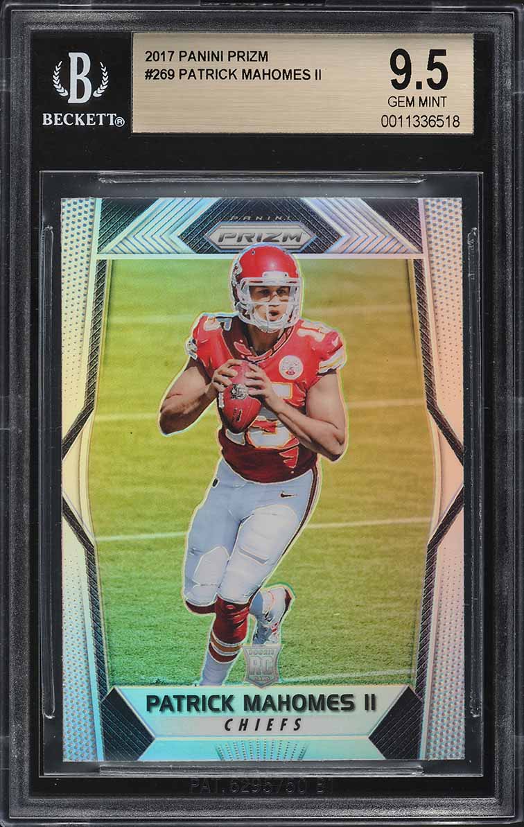 2017 Panini Prizm Silver Patrick Mahomes II ROOKIE RC #269 BGS 9.5 GEM MINT