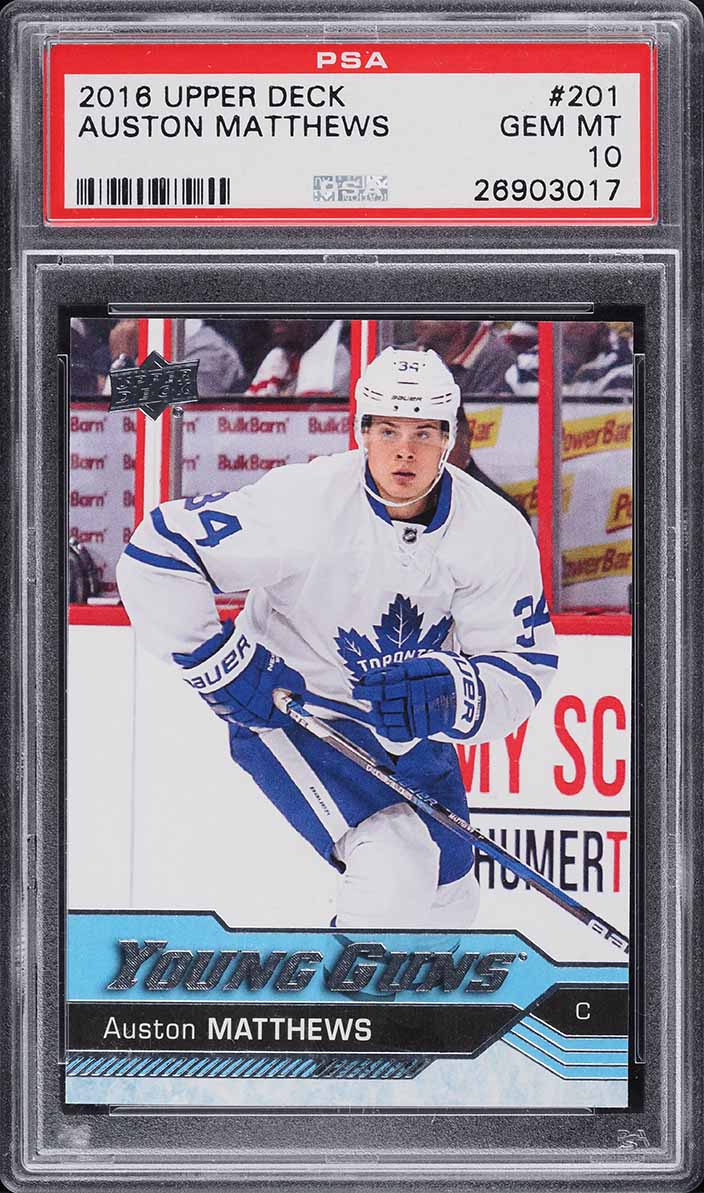 2016 Upper Deck Young Guns Auston Matthews ROOKIE #201 PSA 10 GEM MINT