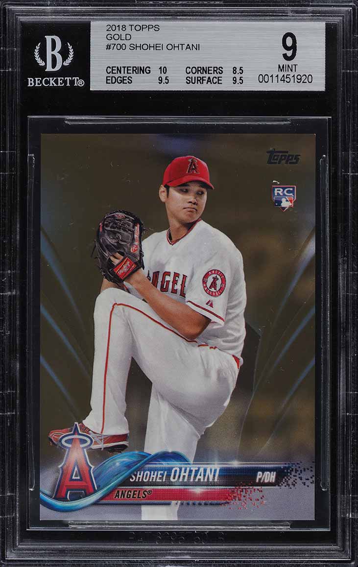 2018 Topps Gold Shohei Ohtani ROOKIE RC /2018 #700 BGS 9 MINT on