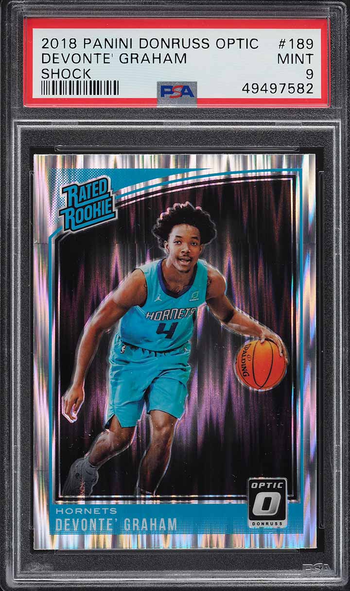 2018 Donruss Optic Shock Devonte' Graham ROOKIE #189 PSA 9 MINT