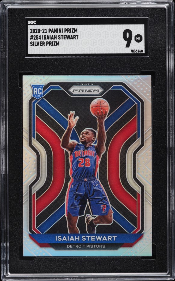 2020 Panini Prizm Silver Isaiah Stewart ROOKIE #254 SGC 9 MINT