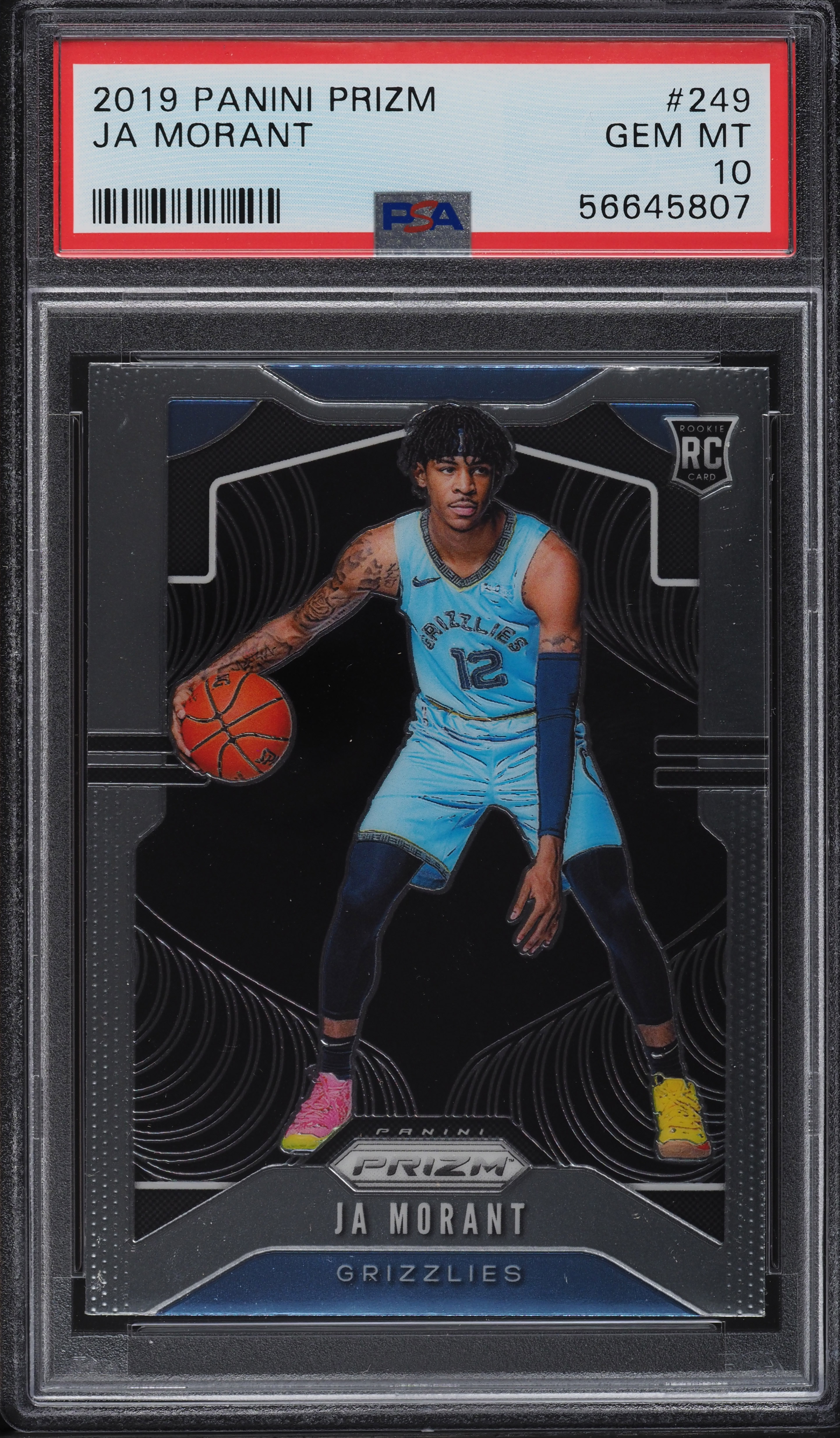 2019 Panini Prizm Ja Morant ROOKIE RC #249 PSA 10 GEM MINT on