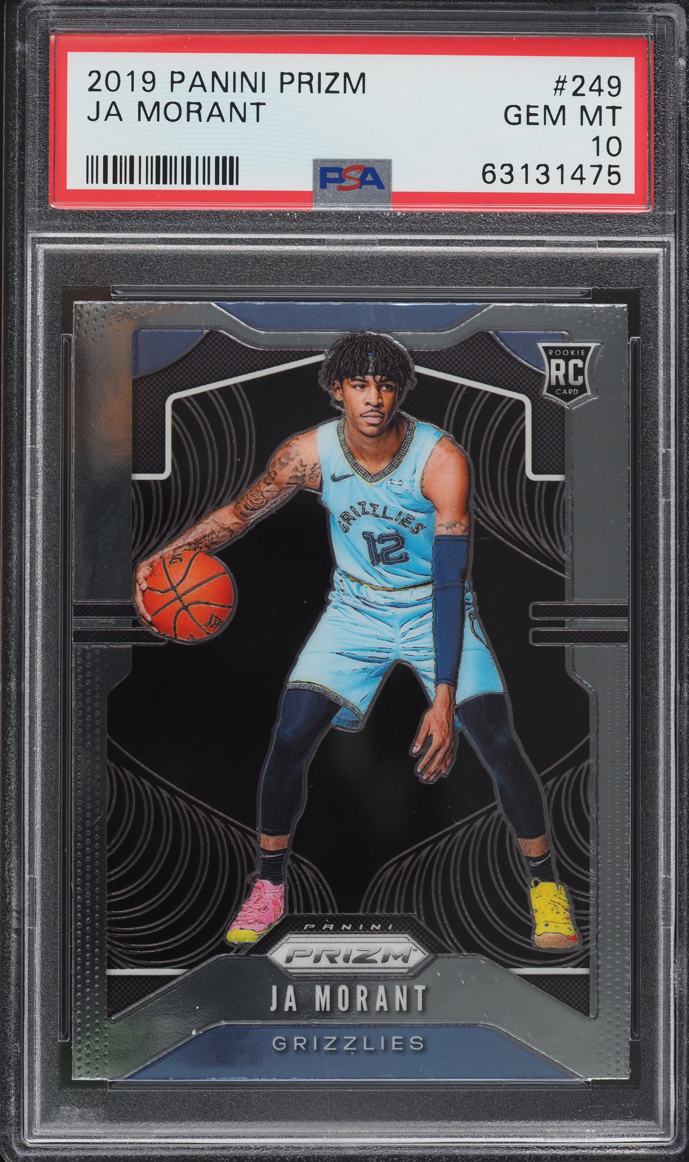 2019 Panini Prizm Ja Morant ROOKIE RC #249 PSA 10 GEM MINT on