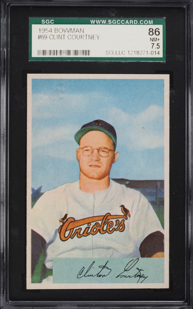 1954 Bowman Clint Courtney #69 SGC 7.5 NRMT+