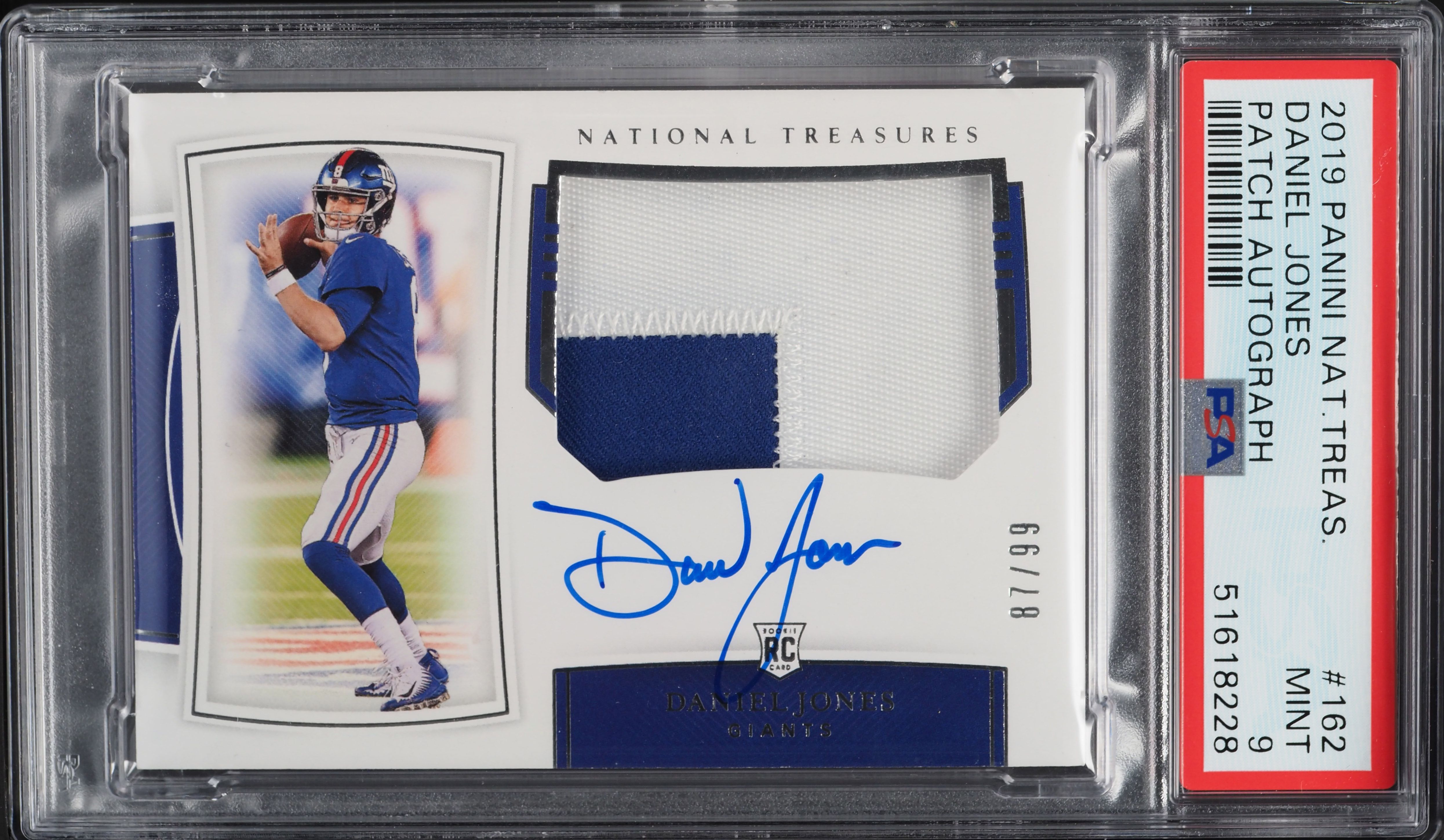 Daniel Jones National Treasures NFL カード 2019 National Treasures Daniel Jones ROOKIE PATCH AUTO /99 #162