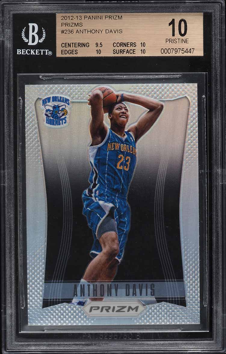 2012 Panini Prizm Silver Anthony Davis ROOKIE #236 BGS 10 PRISTINE