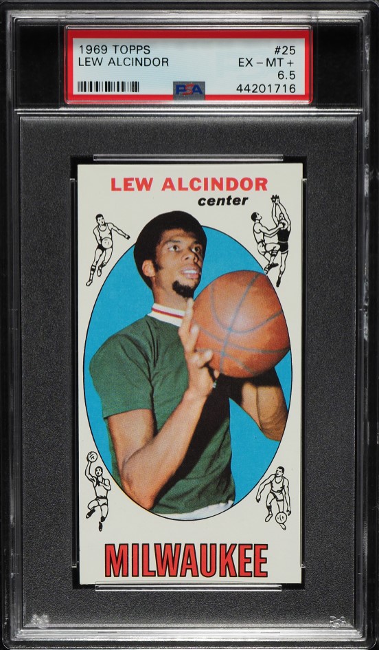 1969 Topps Basketball Lew Alcindor ROOKIE #25 PSA 6.5 EXMT+