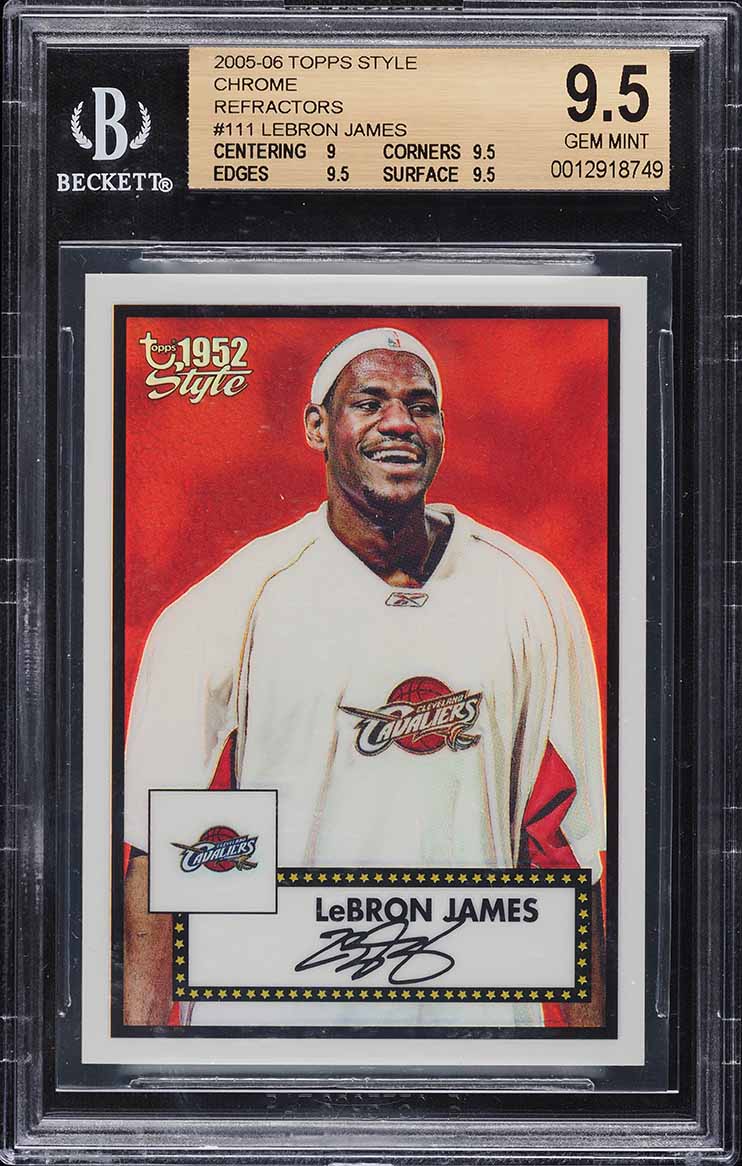 2005 Topps Chrome Style '52 Refractor LeBron James /299 #111 BGS