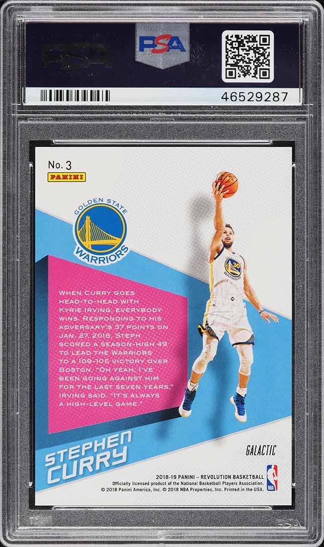 2018 Panini Revolution Shock Wave Galactic Stephen Curry #3 PSA 10 GEM MINT