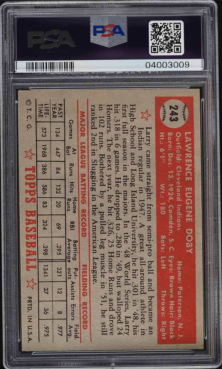 1952 Topps Larry Doby #243 PSA 8.5 NM-MT+