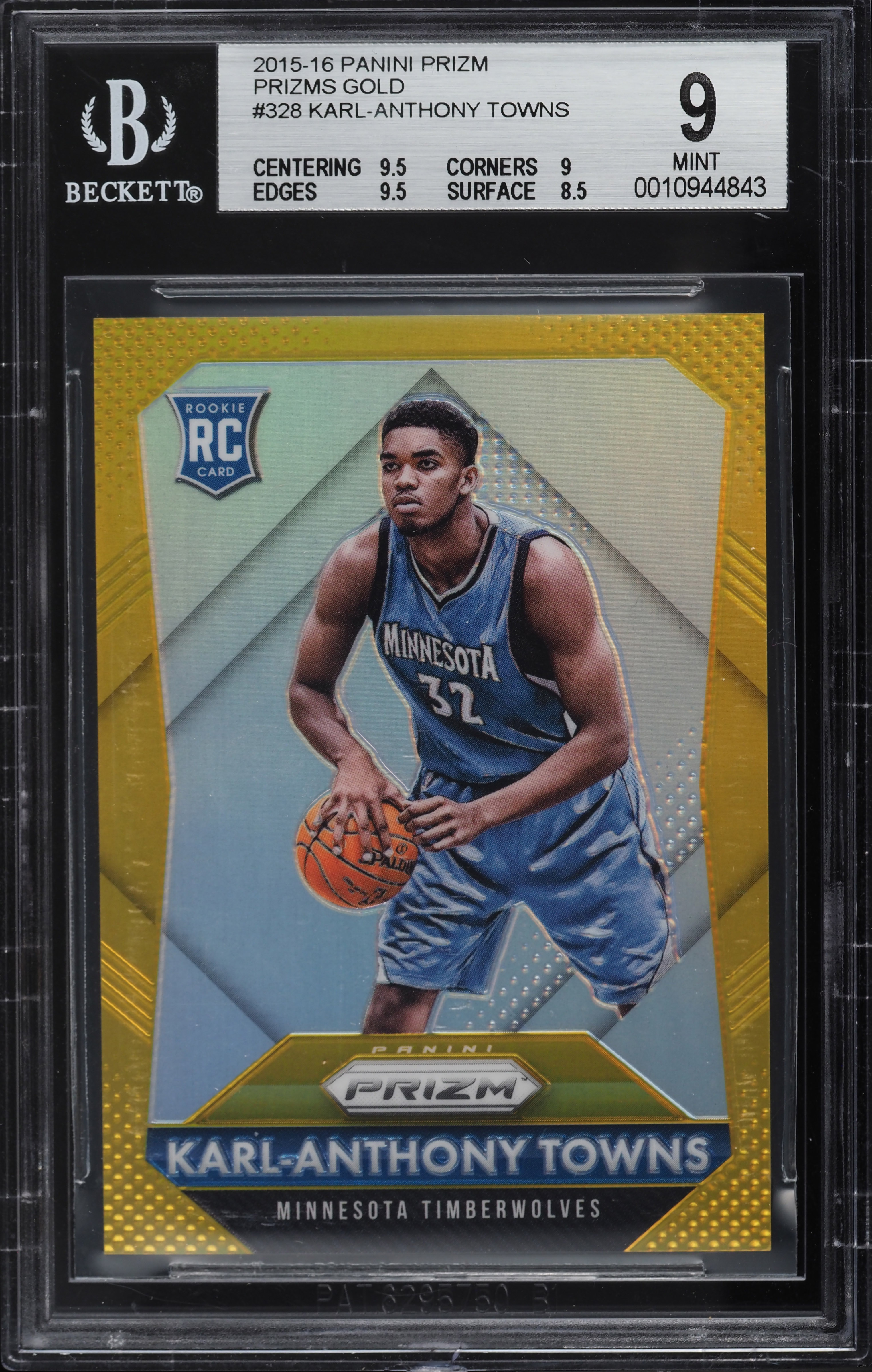 Karl Anthony Towns Prizm RC BGS 9.5 GEM