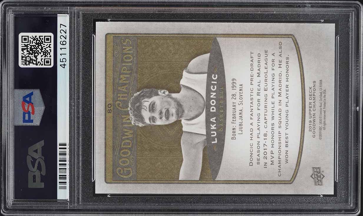 2019 Upper Deck Goodwin Champions Luka Doncic #80 PSA 10 GEM MINT 