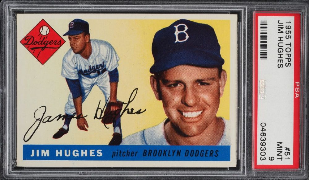 1955 Topps Jim Hughes #51 PSA 9 MINT