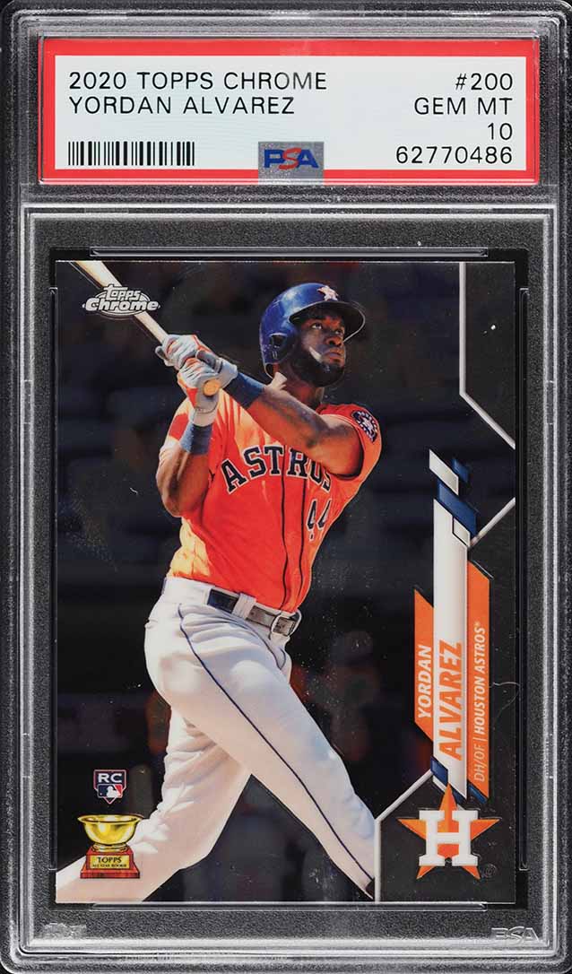 2020 Topps Chrome Yordan Alvarez ROOKIE #200 PSA 10 GEM MINT