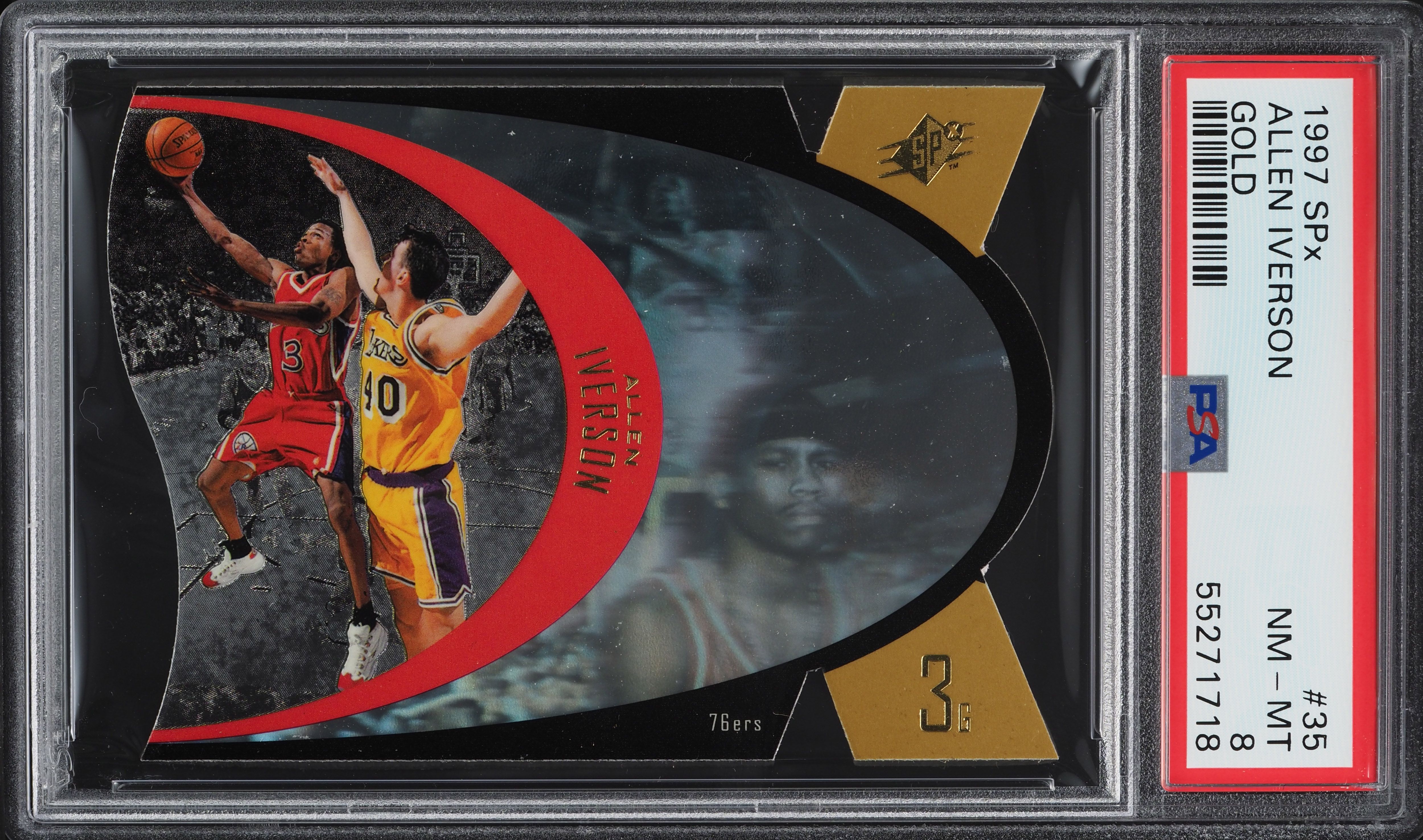 1997 SPx Gold Allen Iverson #35 PSA 8 NM-MT on Fanatics Collect