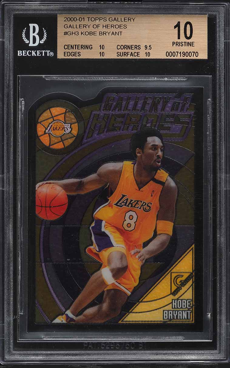 2000 Topps Gallery Gallery Of Heroes Kobe Bryant #GH3 BGS 10 PRISTINE