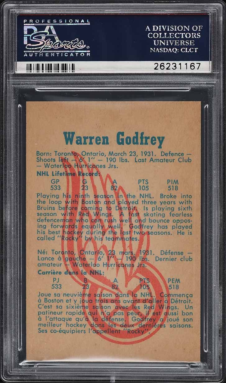 1960 Parkhurst Warren Godfrey #30 PSA 9 MINT