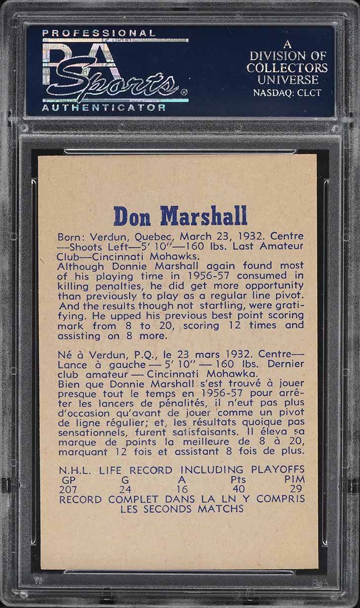 1957 Parkhurst Don Marshall #8 PSA 9 MINT