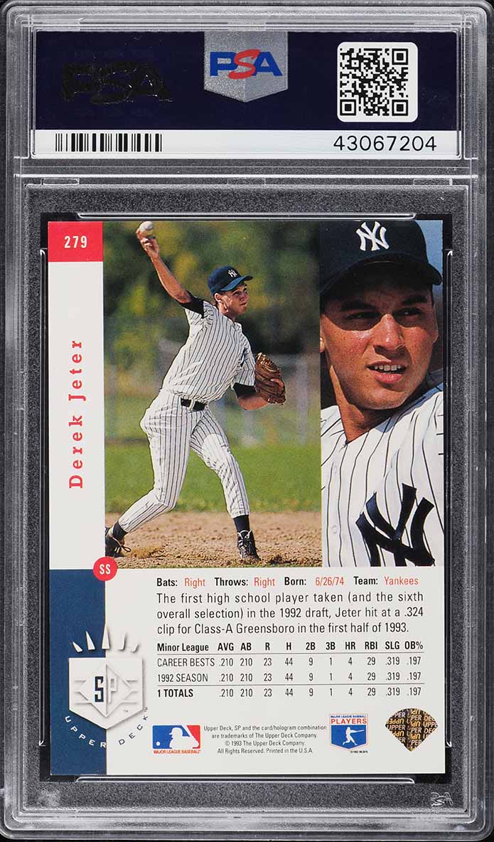 1993 SP Foil Derek Jeter ROOKIE #279 PSA 9 MINT