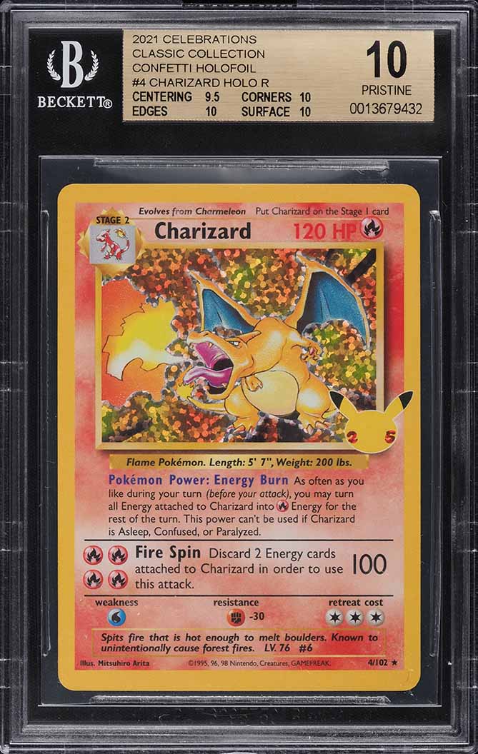 2021 Pokemon SWSH Celebrations Classic Collection Holo Charizard #4 BGS 10