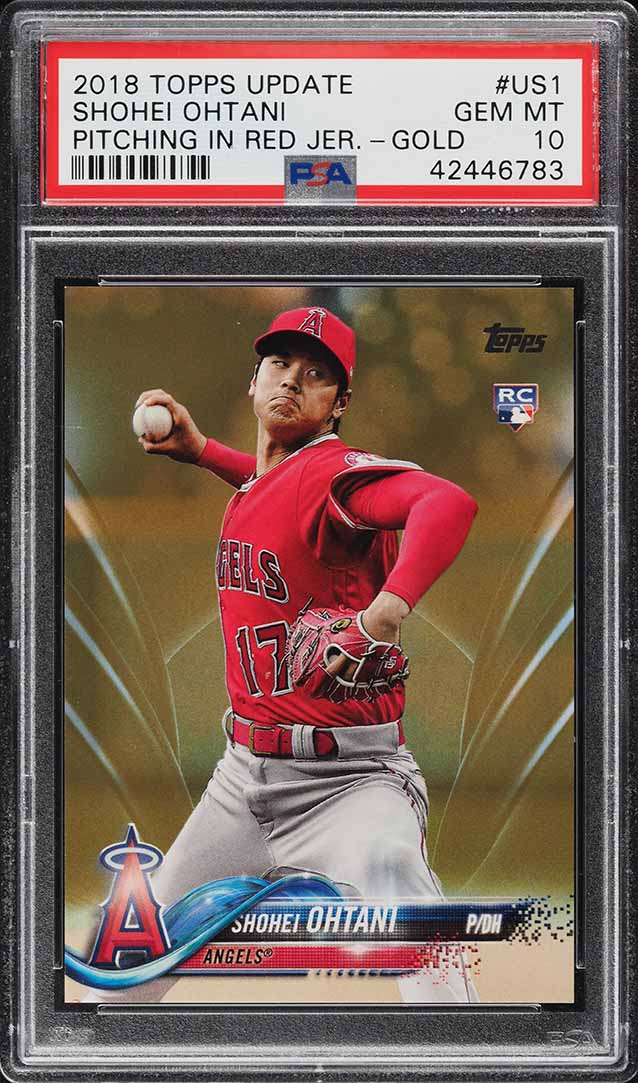 2018 Topps Update Pitching Gold Shohei Ohtani ROOKIE /2018 #US1 PSA 10 GEM MINT