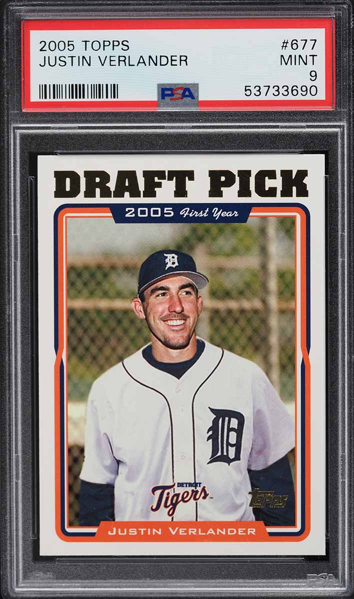 2005 Topps Justin Verlander ROOKIE #677 PSA 9 MINT