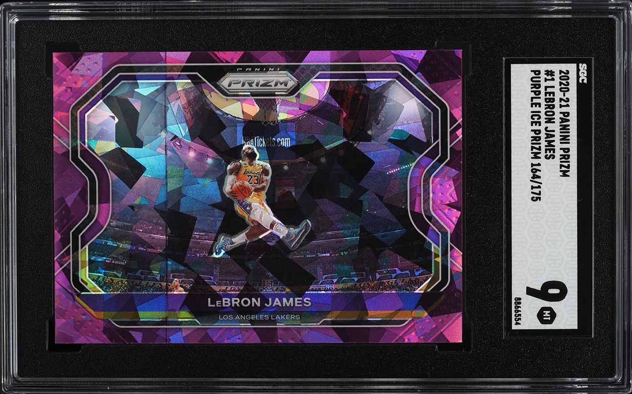 2020 Panini Prizm Red Ice LeBron James #1 PSA 10 GEM MINT on