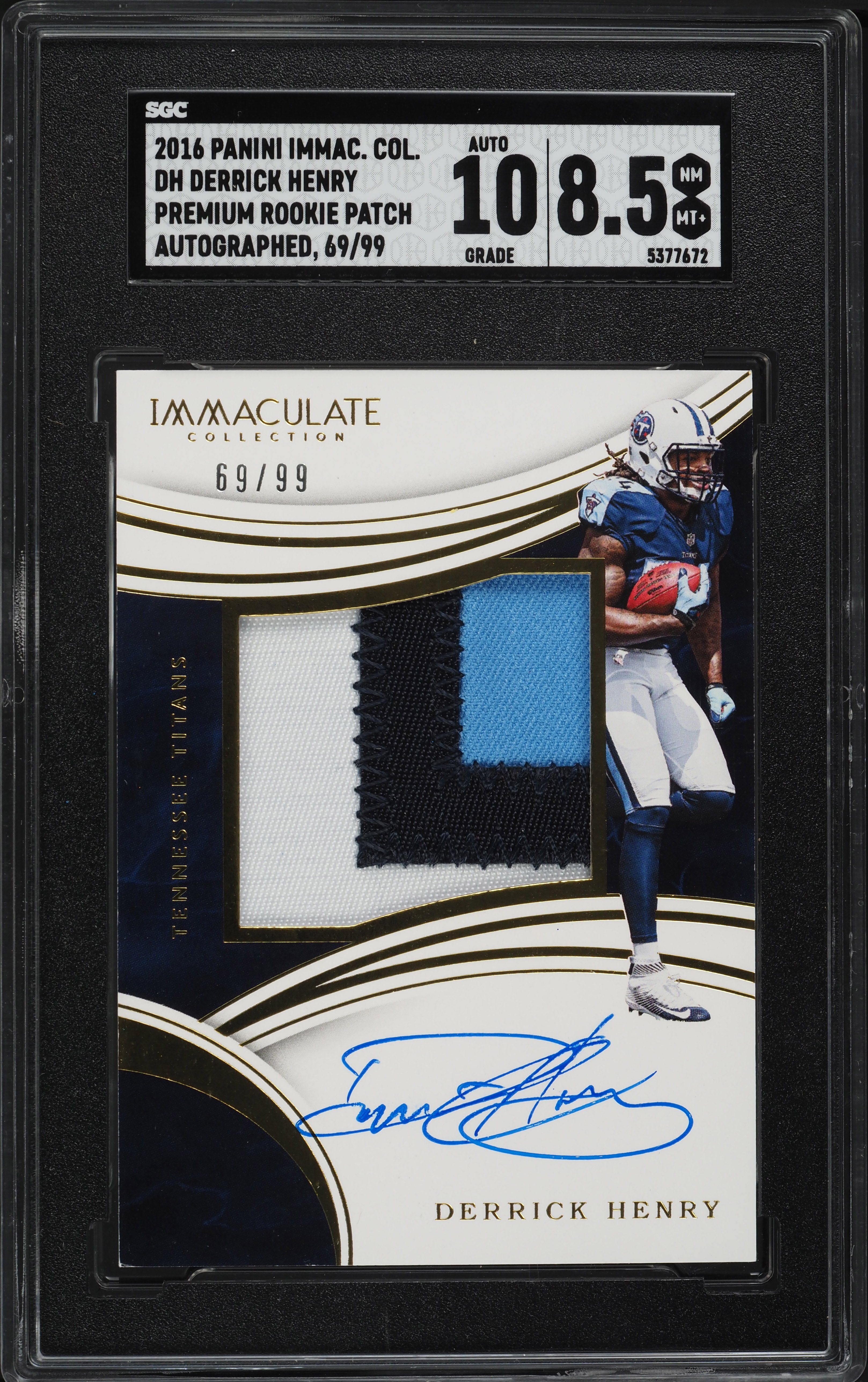 2016 Immaculate Collection Premium Derrick Henry ROOKIE PATCH AUTO