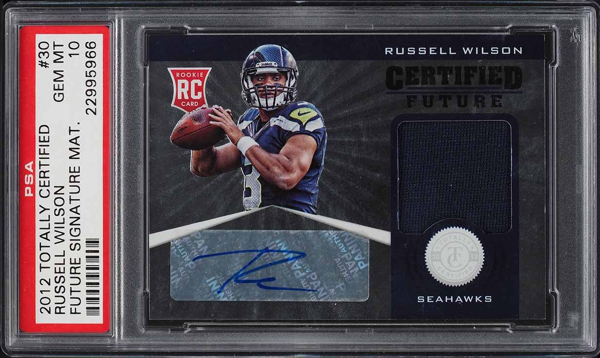 2012 Totally Certified Future Russell Wilson ROOKIE PATCH AUTO 
