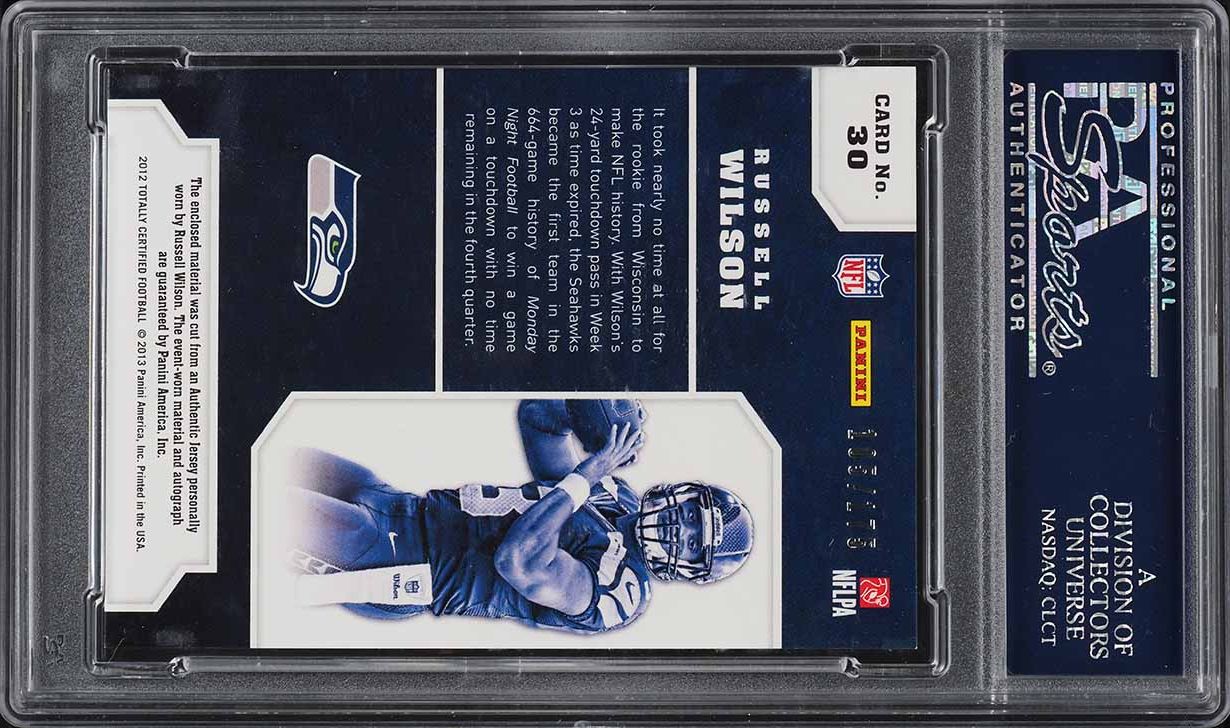 2012 Totally Certified Future Russell Wilson ROOKIE PATCH AUTO 2012 Totally Certified Future Russell Wilson ROOKIE PATCH AUTO